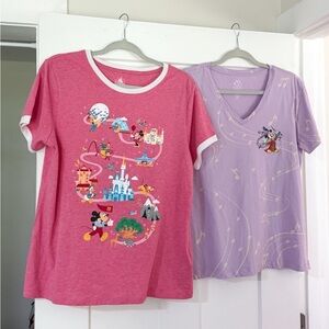Lot of 2 Disney World T Shirts Mickey Mouse
